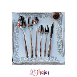 سرویس قاشق و چنگال 24 نفره 120 پارچه طرح ساده یونیک